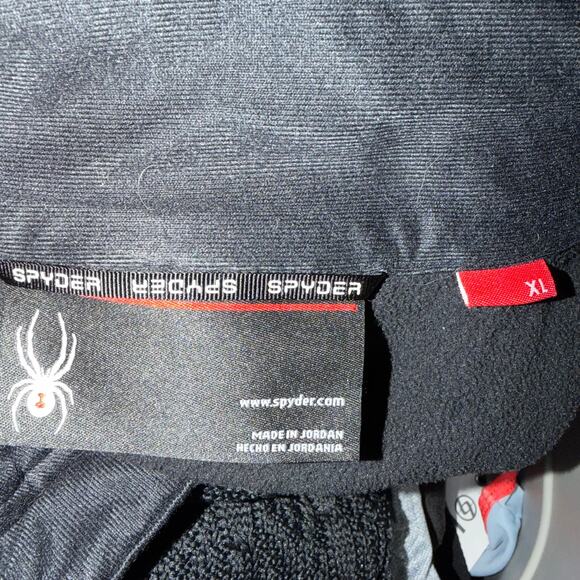 Spyder Sweater Fleece Full Zip Jacket Black Outdoor Ski Athleisure Men's XL - Picture 7 of 9